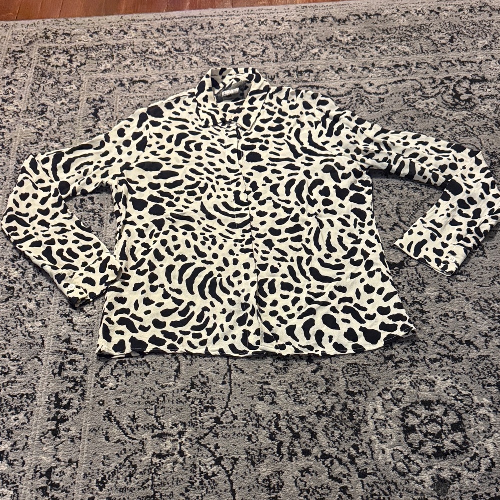 Reformation Monochrome Patterned Blouse